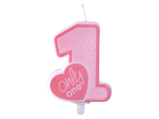 Picture of BIRTHDAY CANDLE ONLY ONE PINK